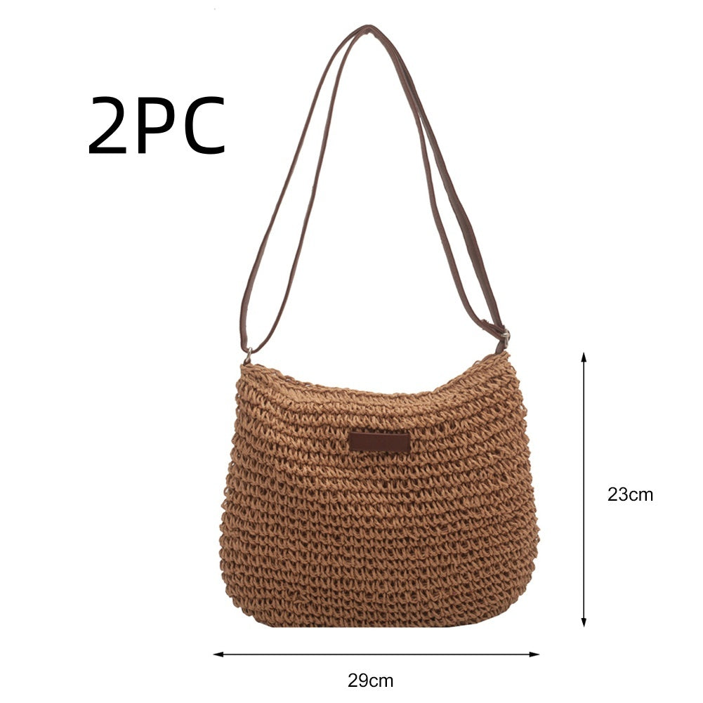 Luxe | Sac cabas en paille au design original – Idéal pour les vacances Luxlili