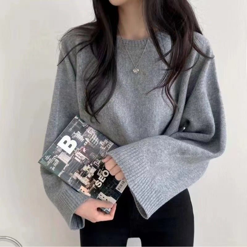 Modéa™ | Pull-over uni court à manches longues Luxlili