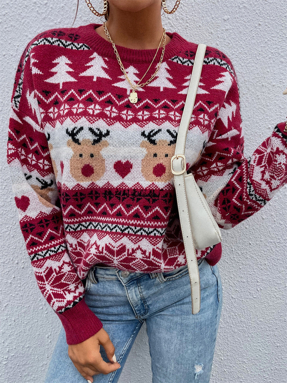 Fêtéa™ | Pull de Noël Rouge pour les Fêtes Luxlili
