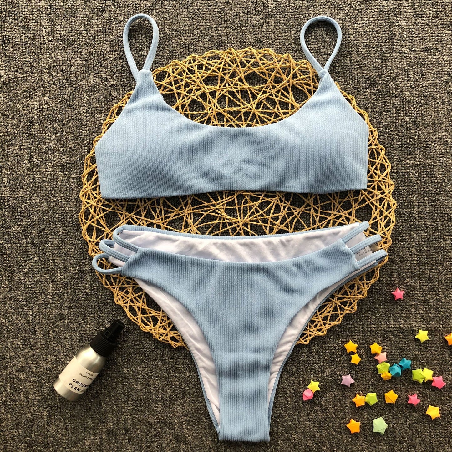 Bikini à rayures unies Laurienne Paris