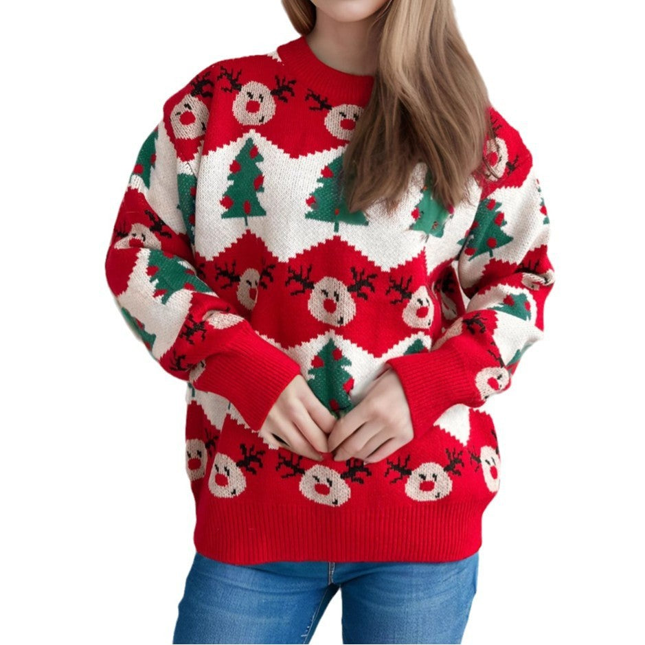 Satinova™ | Pull Tricoté Noël Femme Ample Luxlili