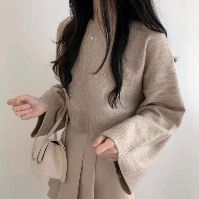 Modéa™ | Pull-over uni court à manches longues Luxlili