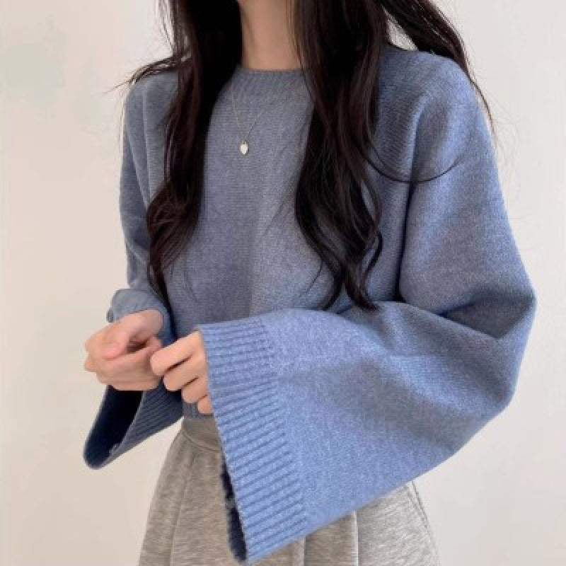Modéa™ | Pull-over uni court à manches longues Luxlili