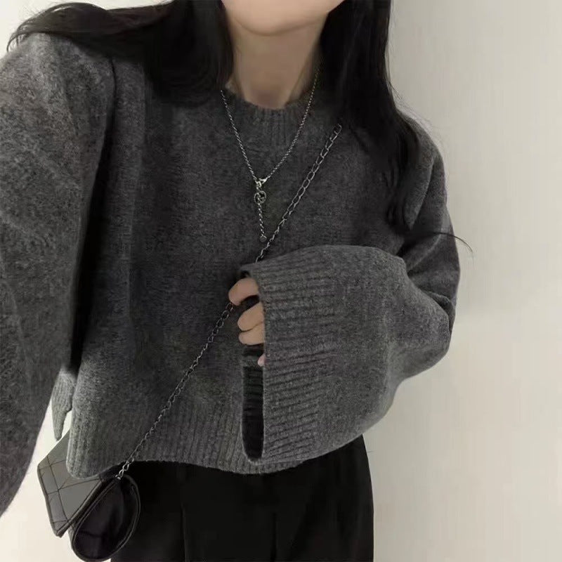 Modéa™ | Pull-over uni court à manches longues Luxlili