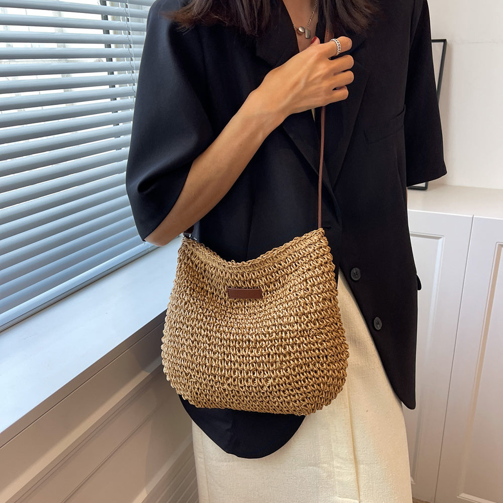 Luxe | Sac cabas en paille au design original – Idéal pour les vacances Luxlili