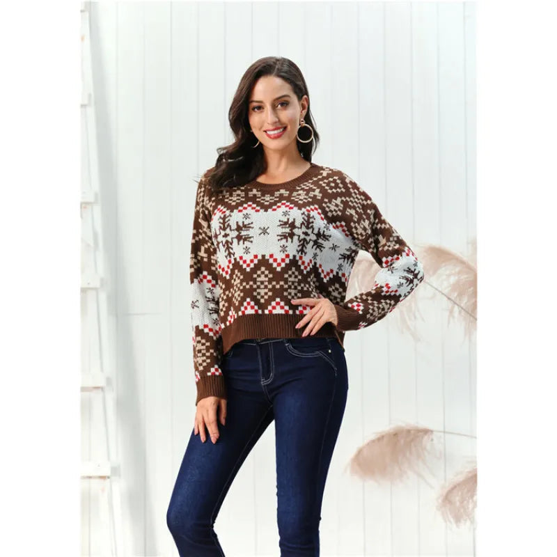Chaleuréa™ | Pull Noël Flocons de Neige Femme Luxlili