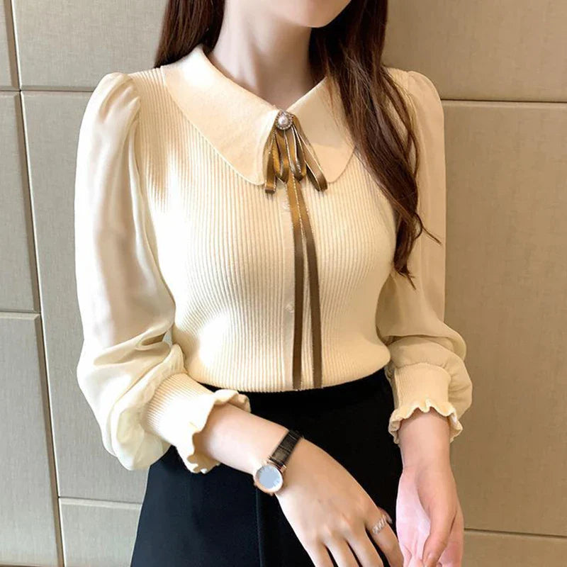 Florialia™ | Pull Chiffon Manches Lanternes Luxlili