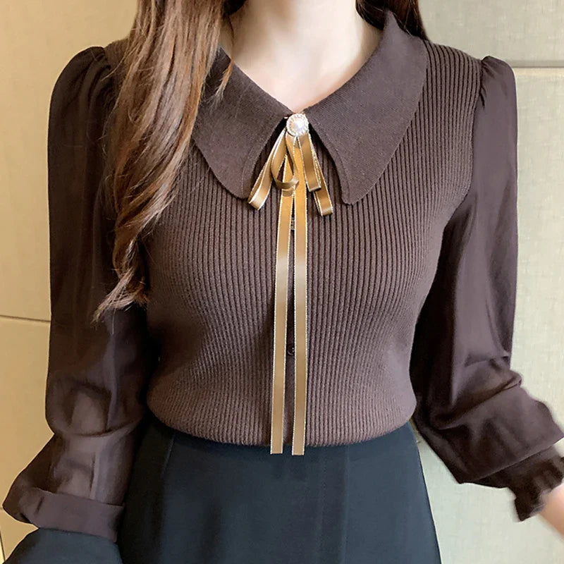Florialia™ | Pull Chiffon Manches Lanternes Luxlili