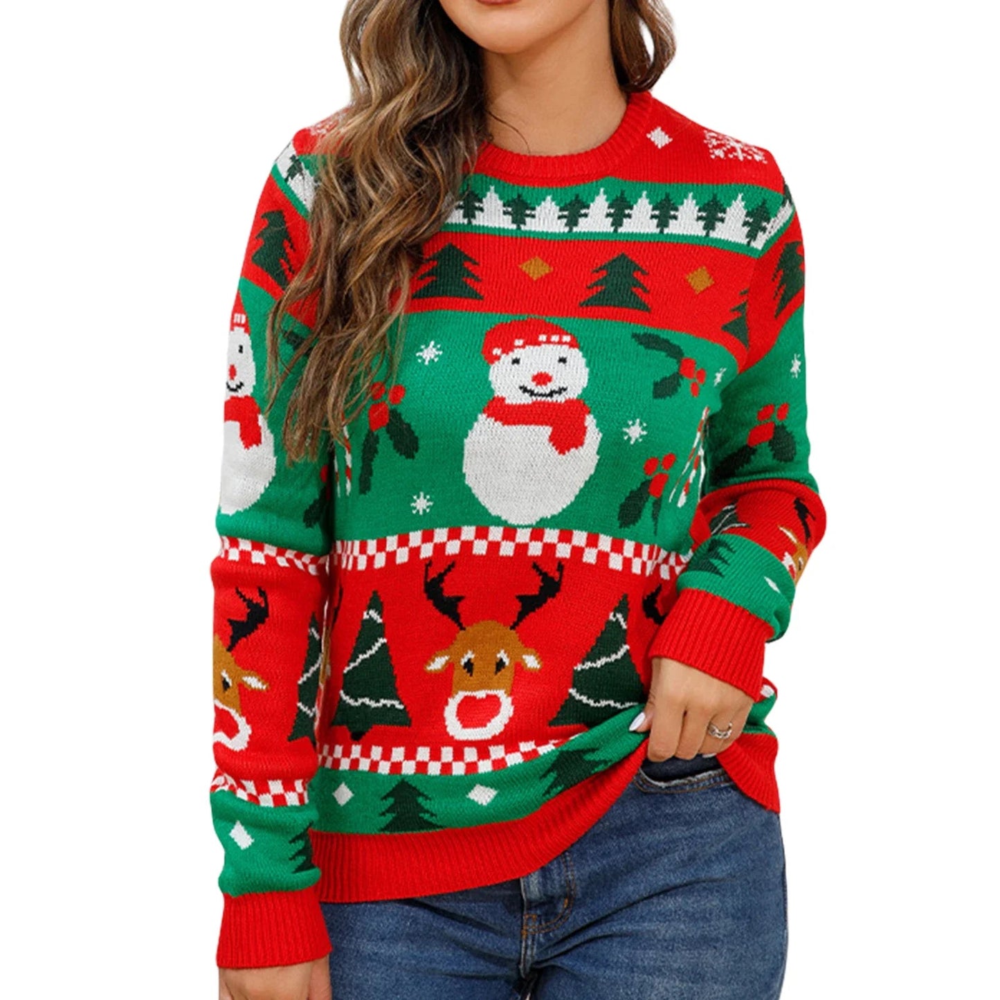 Nordicéa™ | Pull à Motifs de Noël pour Femme Luxlili
