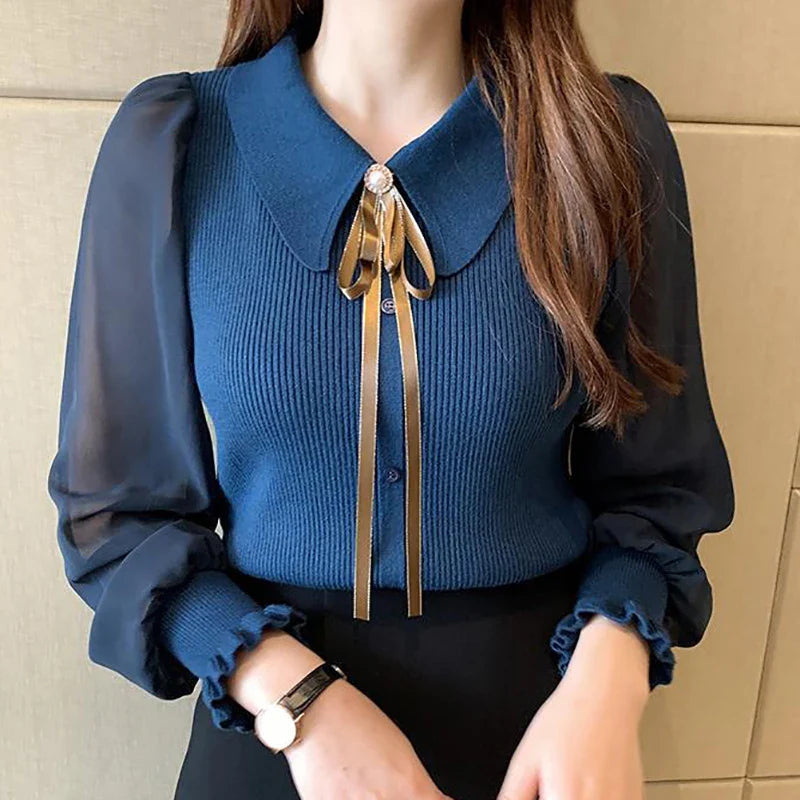 Florialia™ | Pull Chiffon Manches Lanternes Luxlili