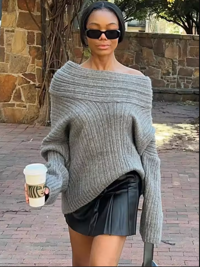 Luxélia™ - Pull en tricot à manches longues pour femme Luxlili