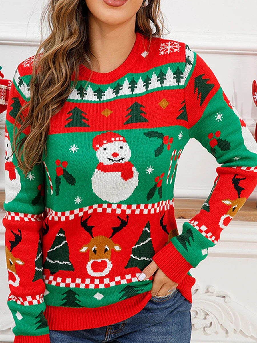 Nordicéa™ | Pull à Motifs de Noël pour Femme Luxlili