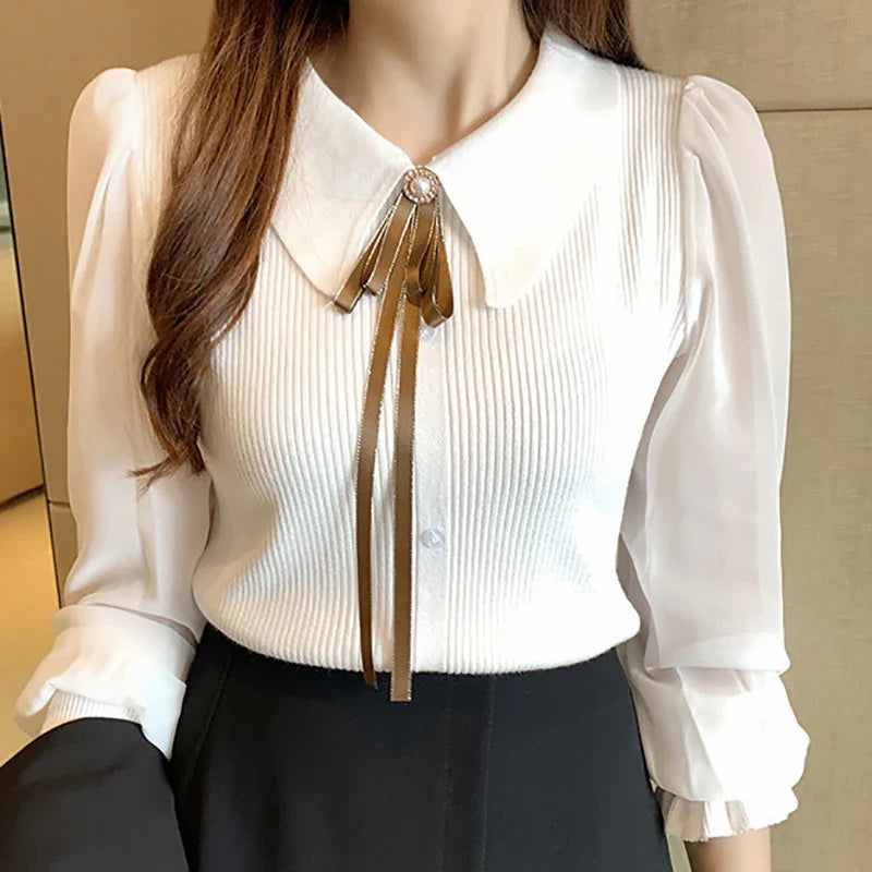Florialia™ | Pull Chiffon Manches Lanternes Luxlili