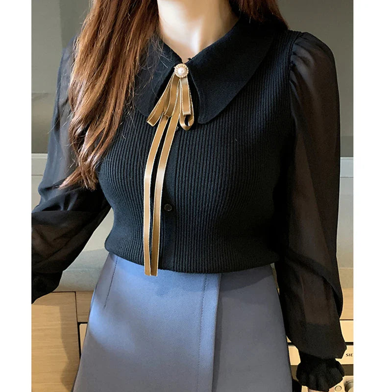 Florialia™ | Pull Chiffon Manches Lanternes Luxlili