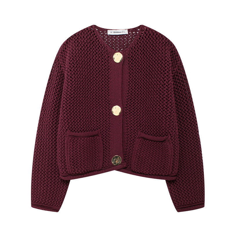 Veluvia™ | Cardigan Tricot Élégance Automnale Luxlili