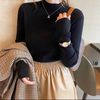 Chaleva™ | Pull Mi-Haut en Cachemire luxlili