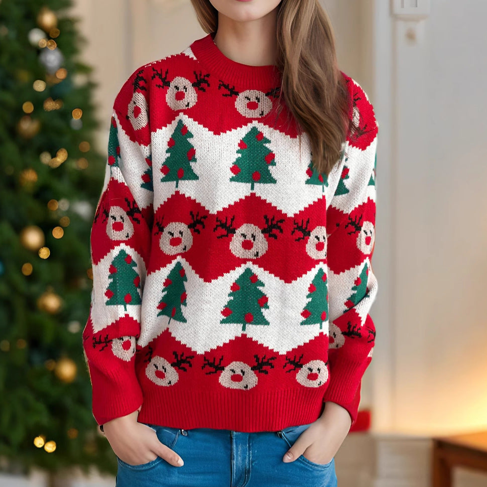 Satinova™ | Pull Tricoté Noël Femme Ample Luxlili
