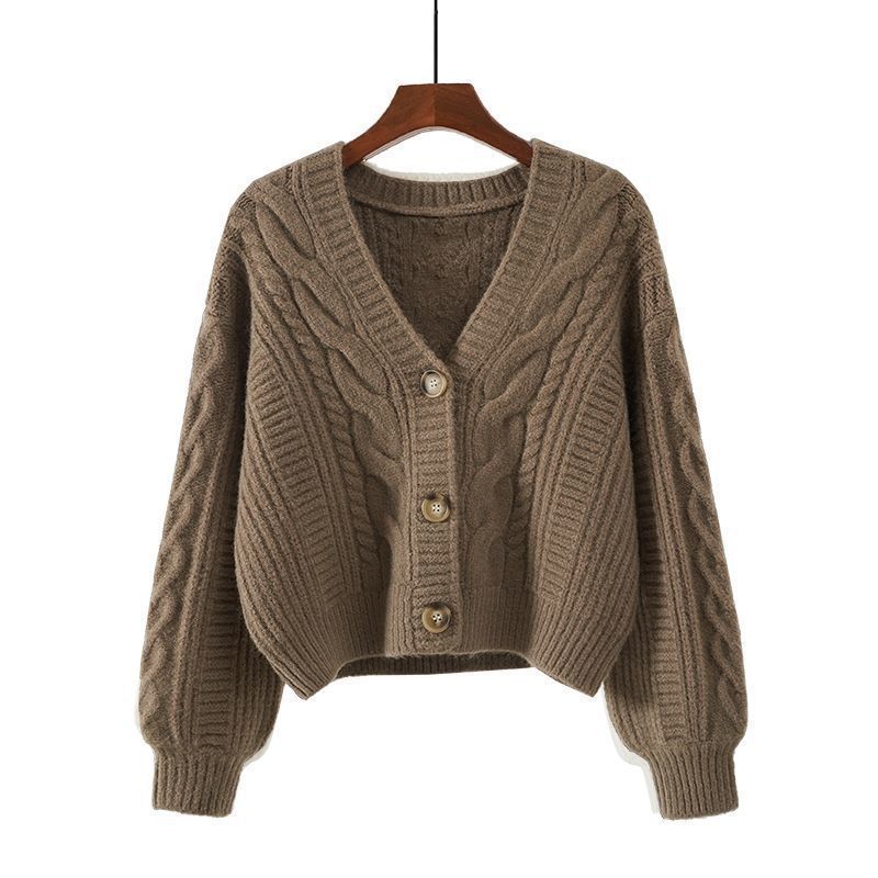 Pull à la mode pour femme – Haut vintage ample à col en V