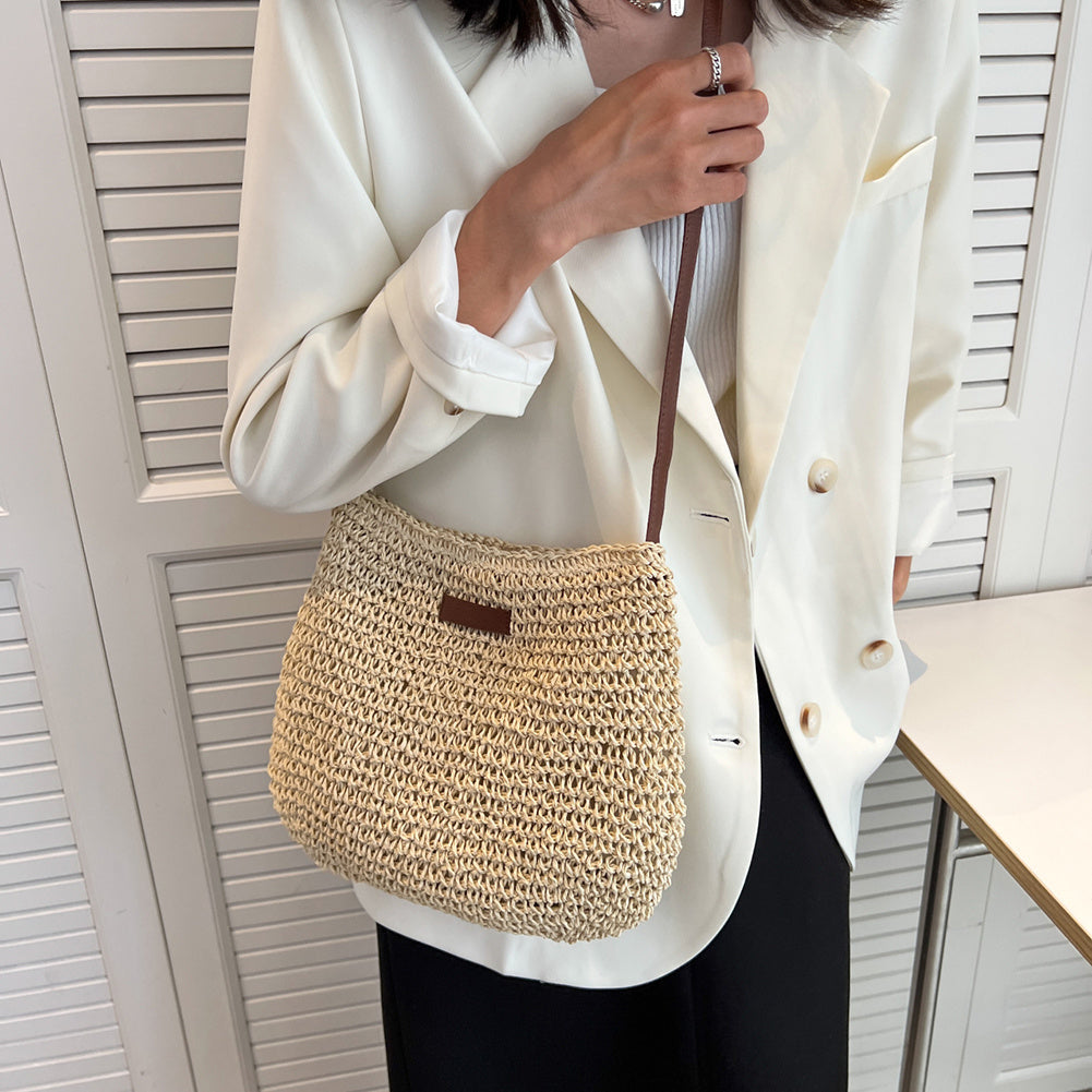 Luxe | Sac cabas en paille au design original – Idéal pour les vacances Luxlili