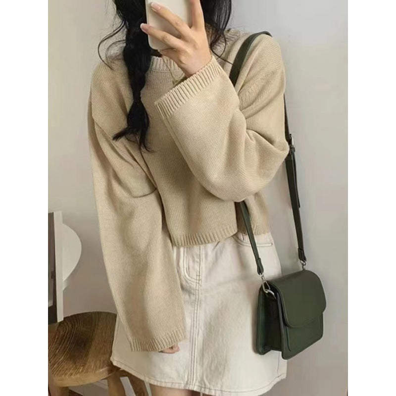 Modéa™ | Pull-over uni court à manches longues Luxlili