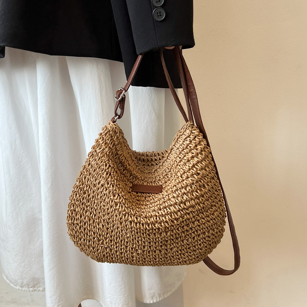 Luxe | Sac cabas en paille au design original – Idéal pour les vacances Luxlili