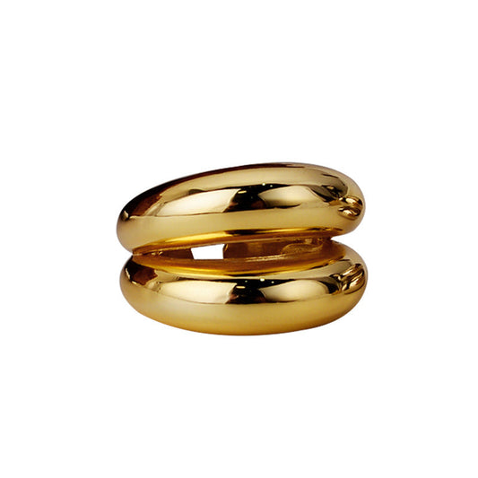 Bague géométrique double en argent 925 Luxlili