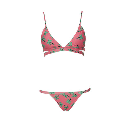 Nouveau bikini imprimé palmier fendu Laurienne Paris