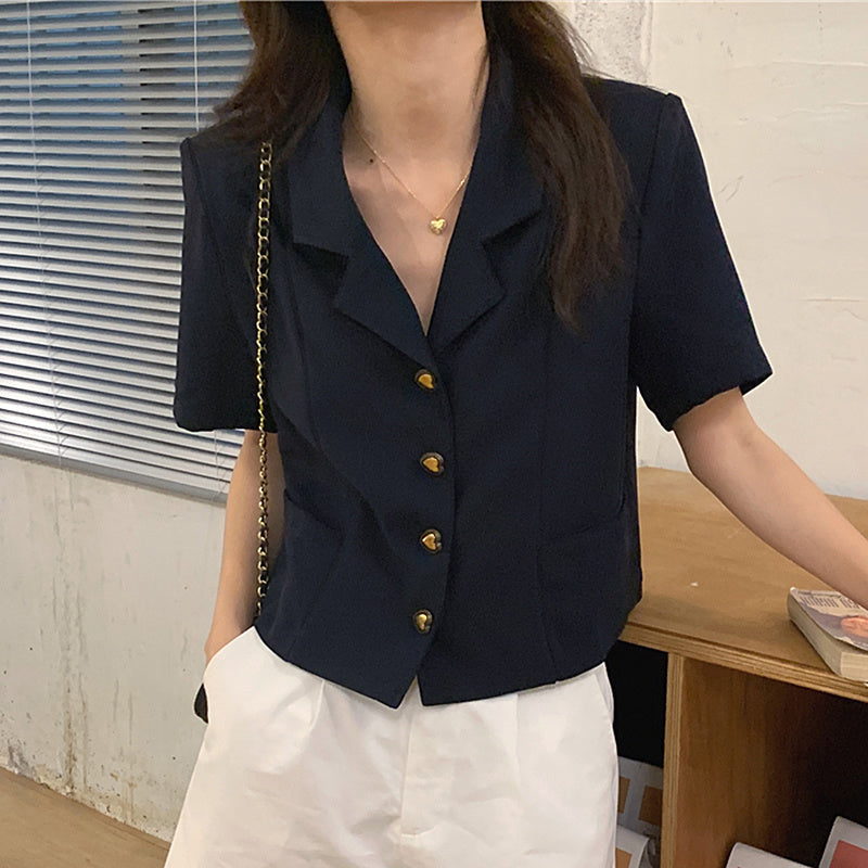 Luxe | Chemise coréenne rétro chic été Luxlili