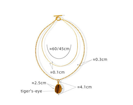 TigraLux™ | Collier Double Rang Œil