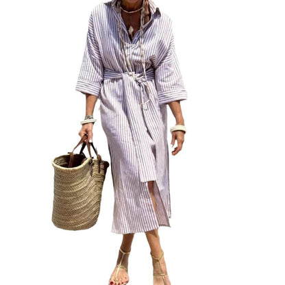 Céline | Robe rayée de saison Luxlili