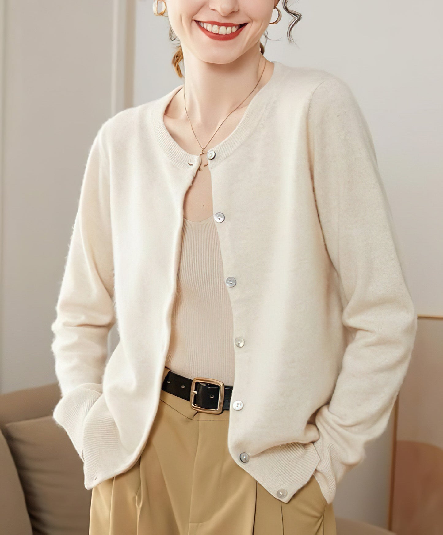 Tricotis™ | Cardigan Tricoté Boutonné Femme