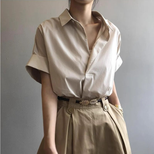 Luxe | Haut d'été fin chic coréen Luxlili