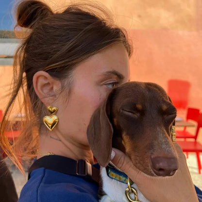 Boucles d'oreilles cœur 14K Bellerose Paris