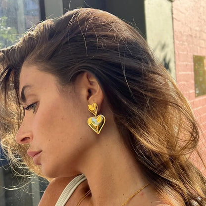 Boucles d'oreilles cœur 14K Bellerose Paris