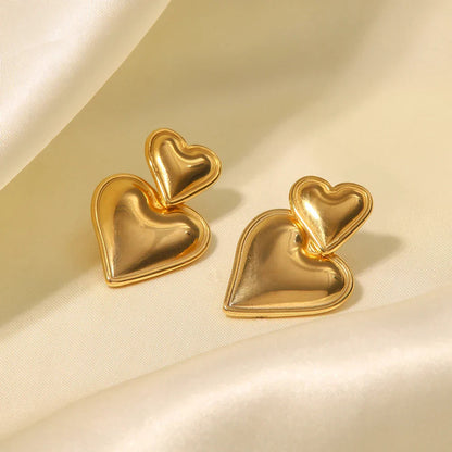 Boucles d'oreilles cœur 14K Bellerose Paris