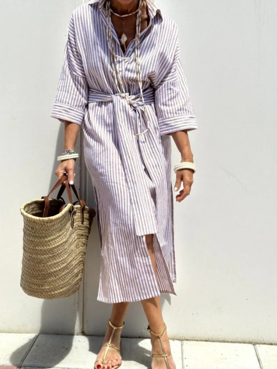 Céline | Robe rayée de saison Luxlili