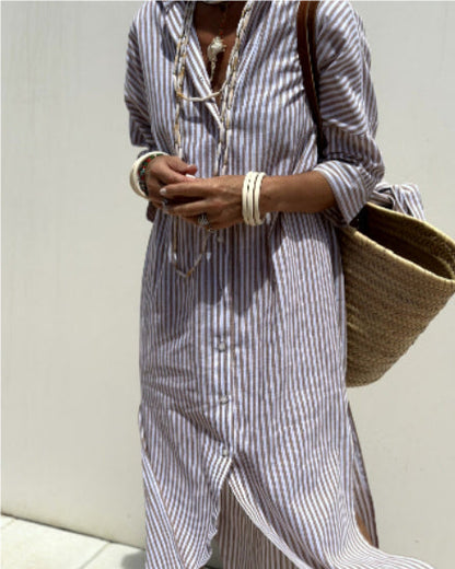 Céline | Robe rayée de saison Luxlili